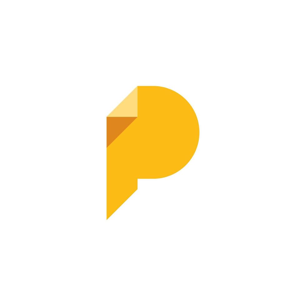 lettera p logo simbolo design modello vettore
