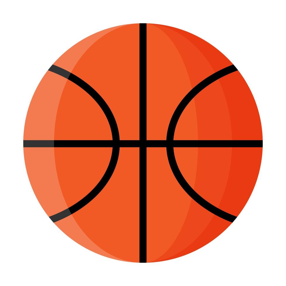 arancia pallacanestro sfera. 3x3 pallacanestro sport attrezzatura. estate Giochi. vettore