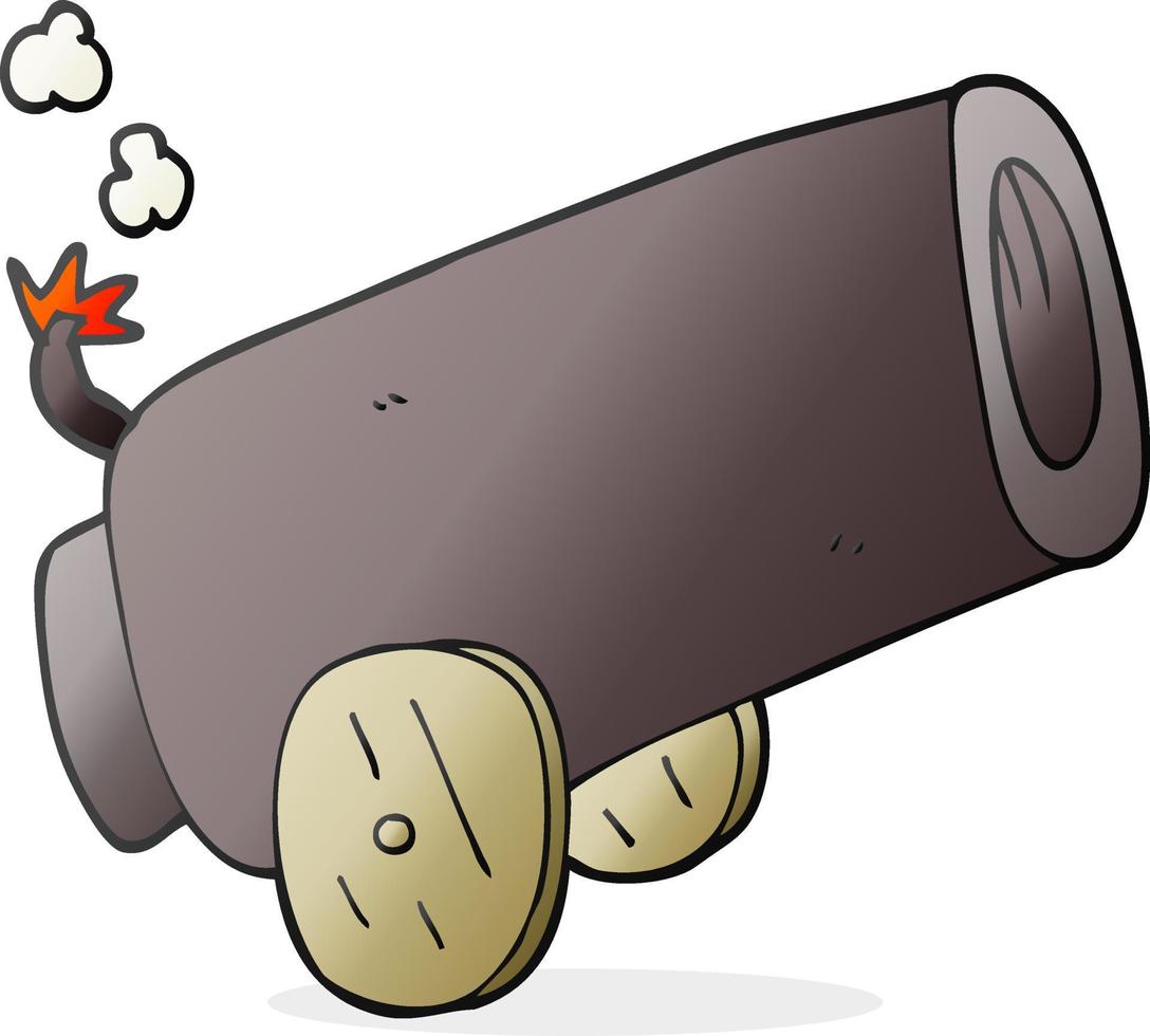 scarabocchio personaggio cartone animato cannone vettore