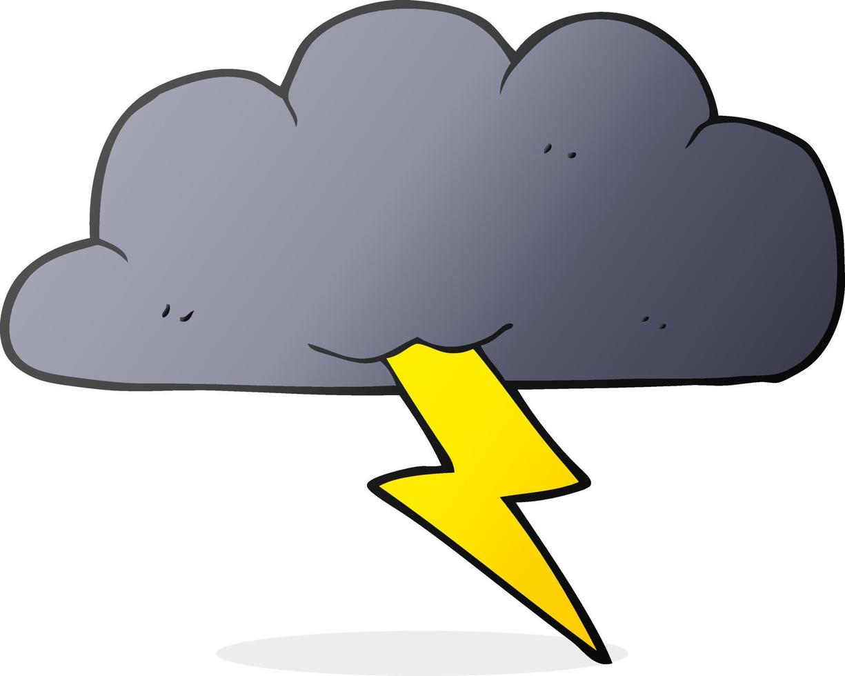 scarabocchio personaggio cartone animato nuvola temporalesca vettore
