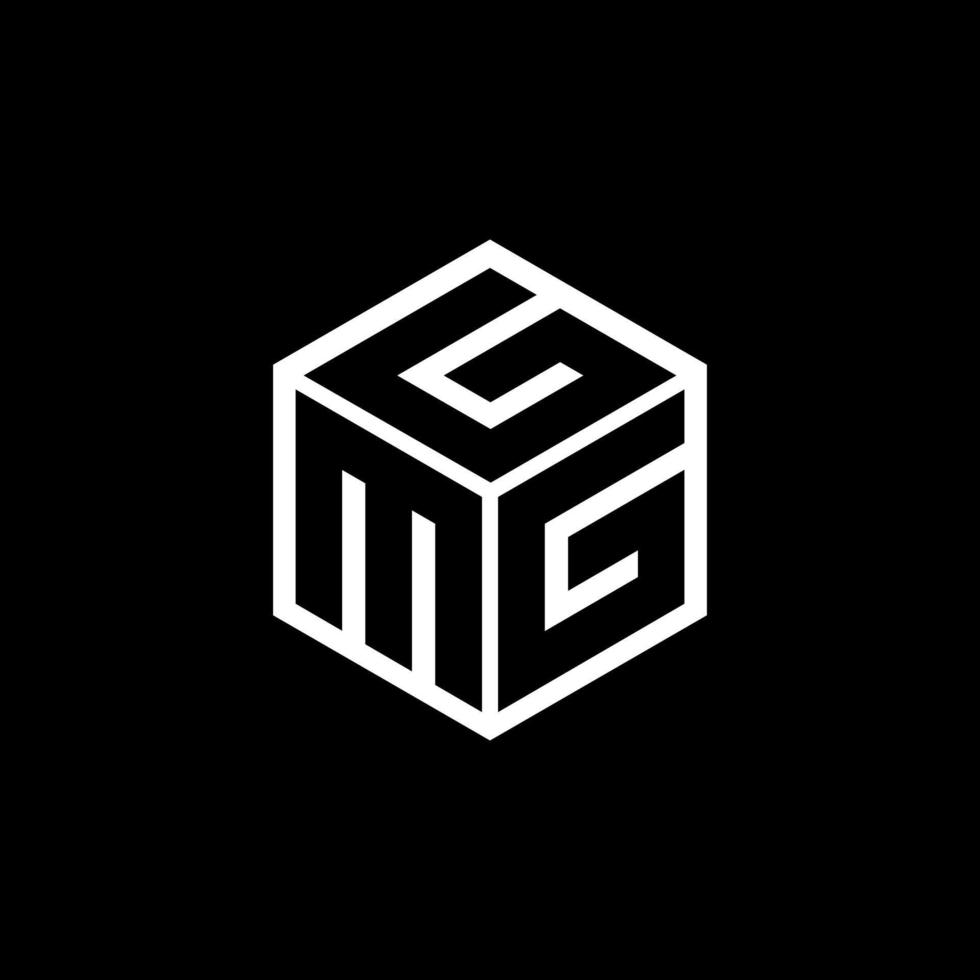 mg lettera logo design con nero sfondo nel illustratore. vettore logo, calligrafia disegni per logo, manifesto, invito, eccetera.