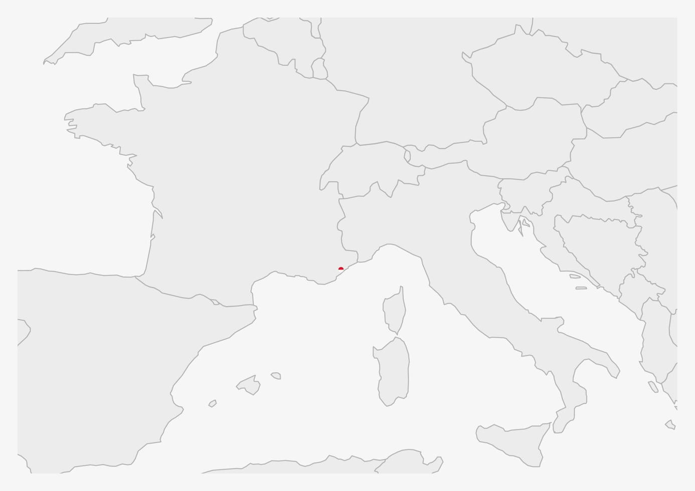 monaco carta geografica evidenziato nel monaco bandiera colori vettore