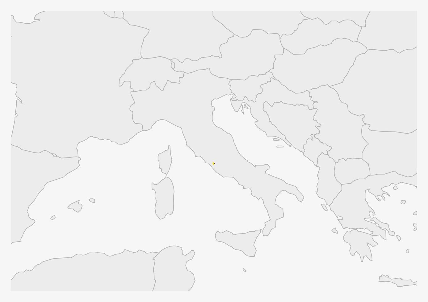 Vaticano città carta geografica evidenziato nel Vaticano città bandiera colori vettore