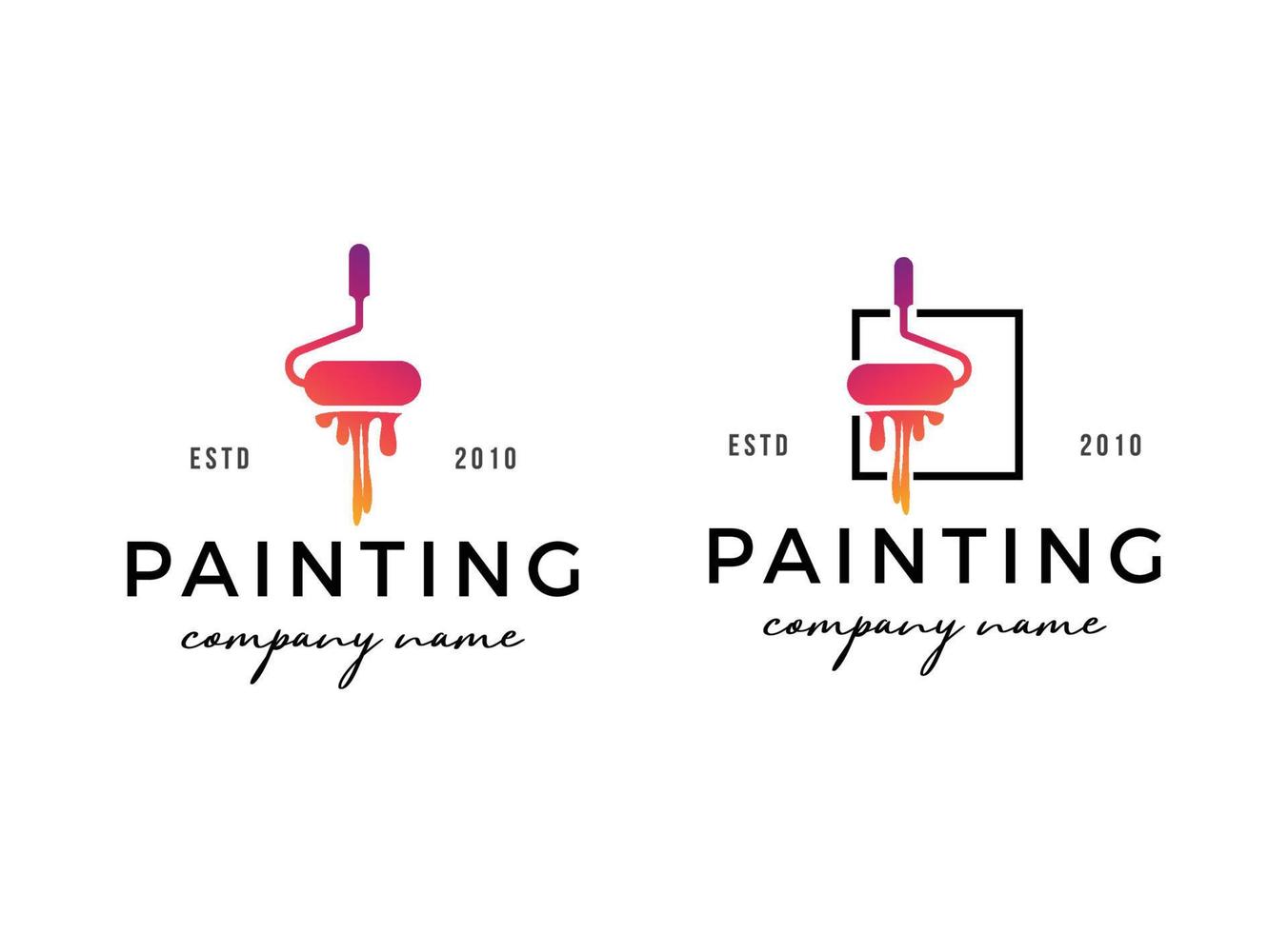 logo della pittura della città, pittura della casa, servizi di pittura, logo della pittura vettore