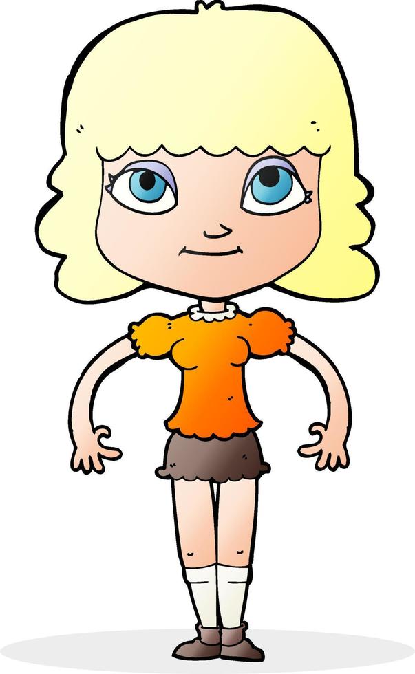 scarabocchio personaggio cartone animato ragazza vettore