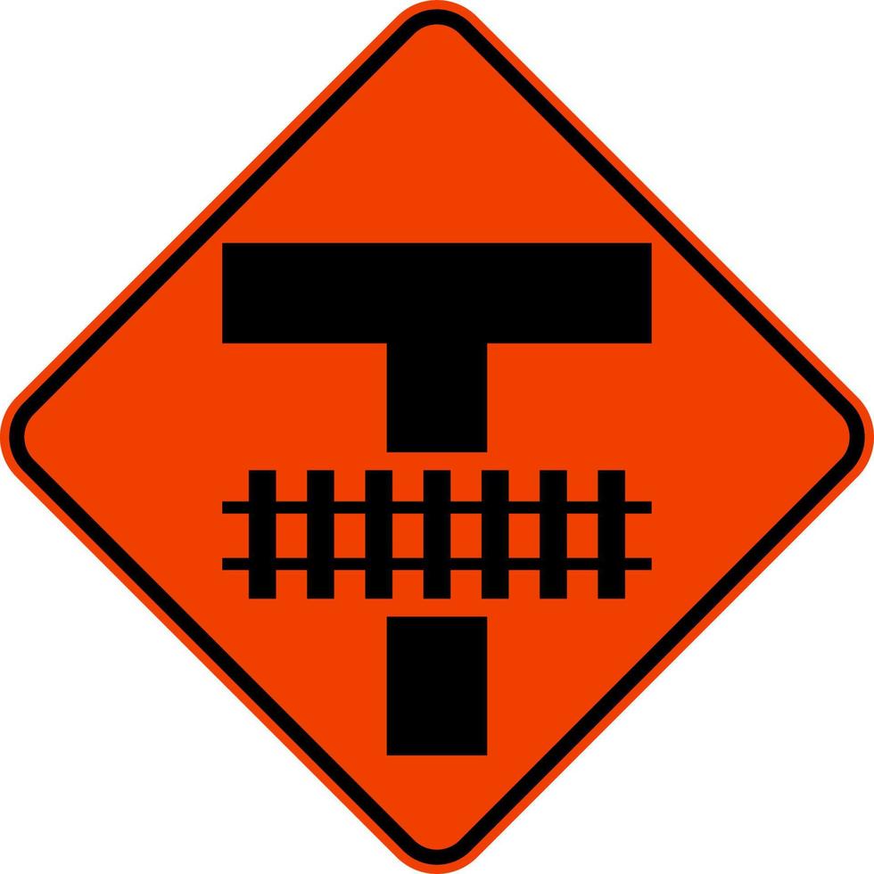 autostrada leggero rotaia transito grado attraversamento cartello vettore