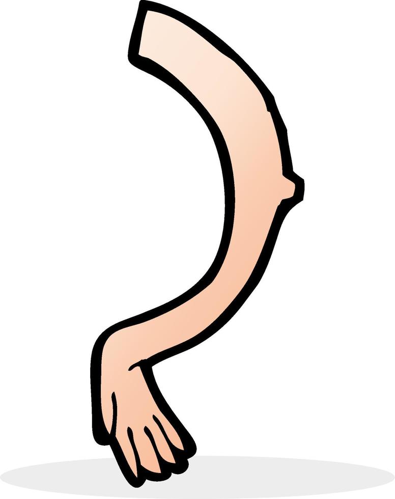 scarabocchio personaggio cartone animato braccio vettore