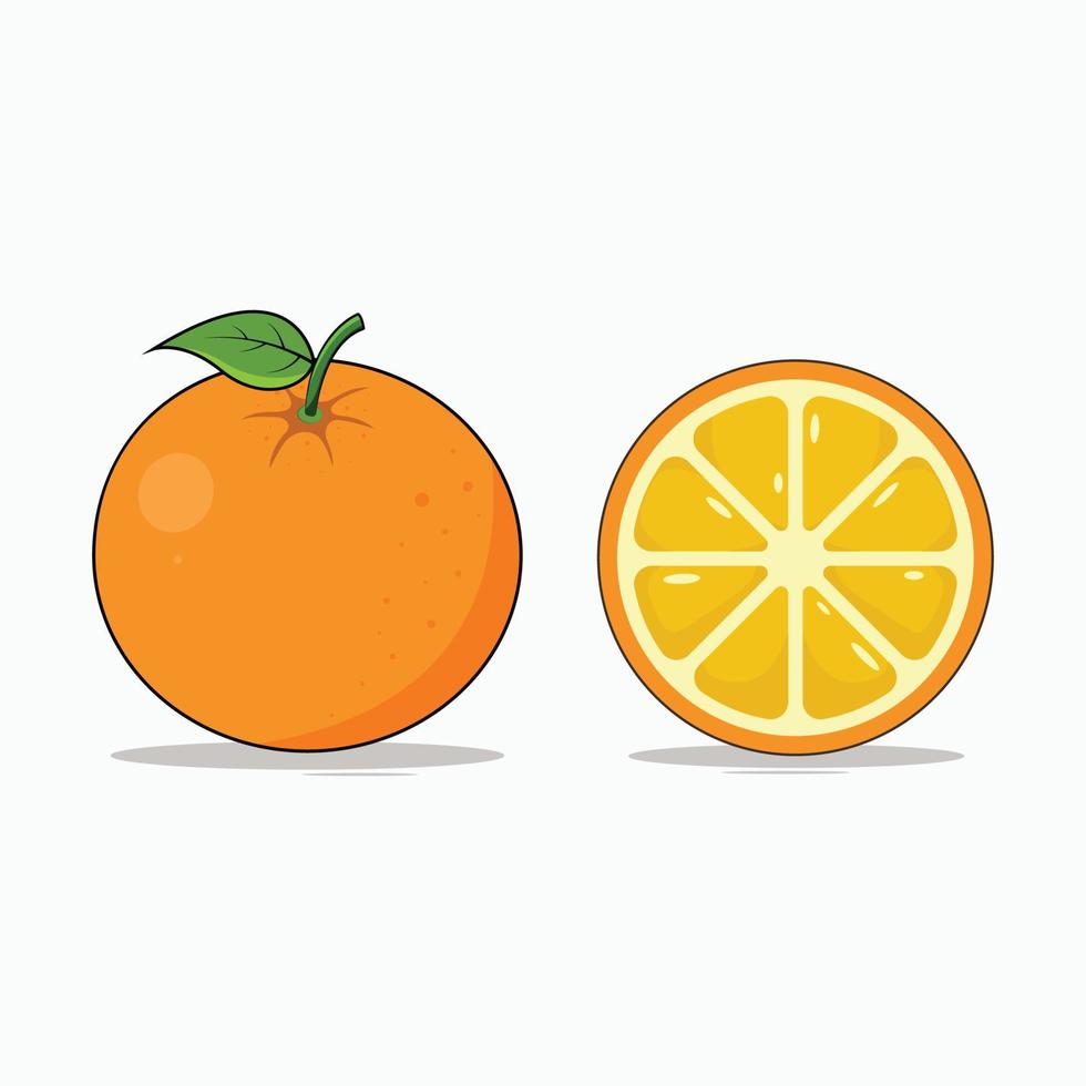 illustrazione vettoriale di frutta arancione