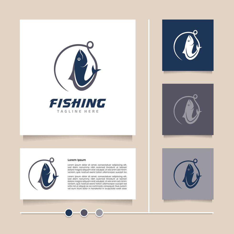 pesca logo vettore illustrazione design