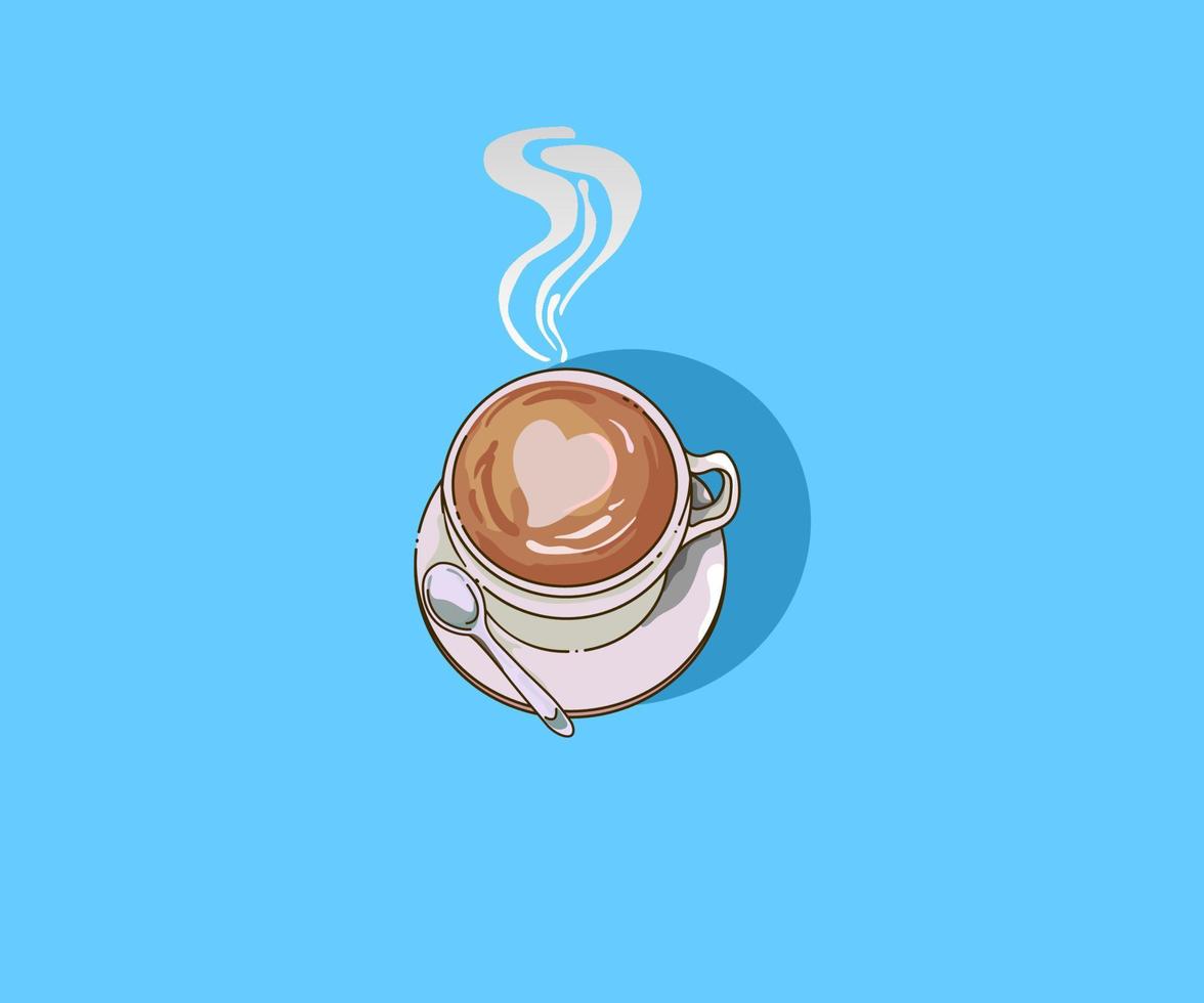 grafico illustrazione design vettore di un' tazza di caldo caffè