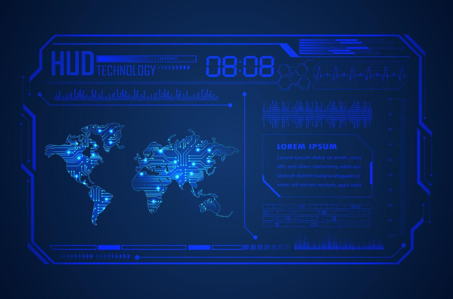 moderno hud tecnologia sfondo vettore