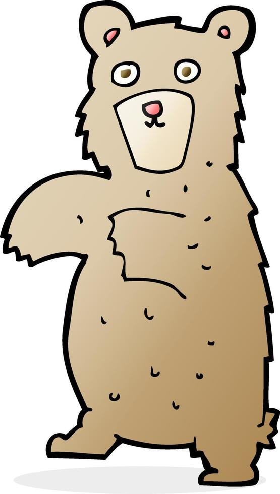 scarabocchio personaggio cartone animato orso vettore