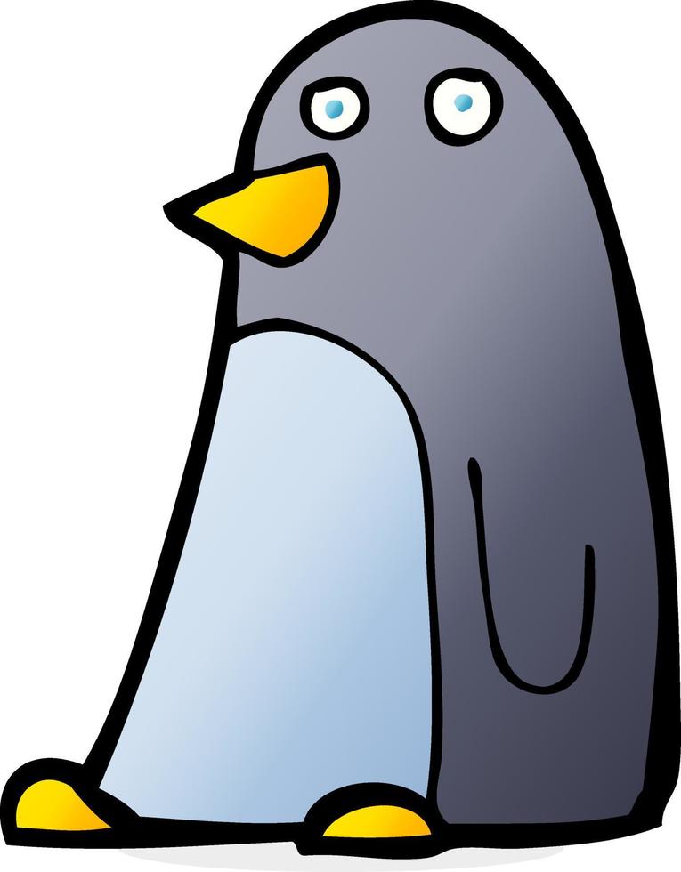 scarabocchio personaggio cartone animato pinguino vettore