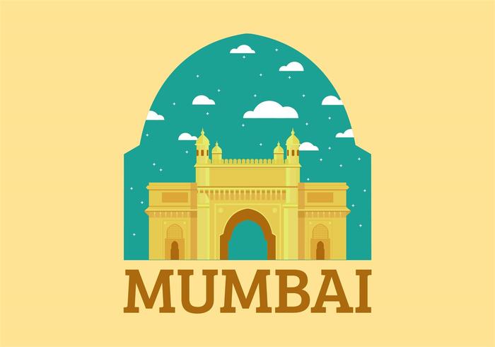 Punto di riferimento gratuito di Mumbai vettore