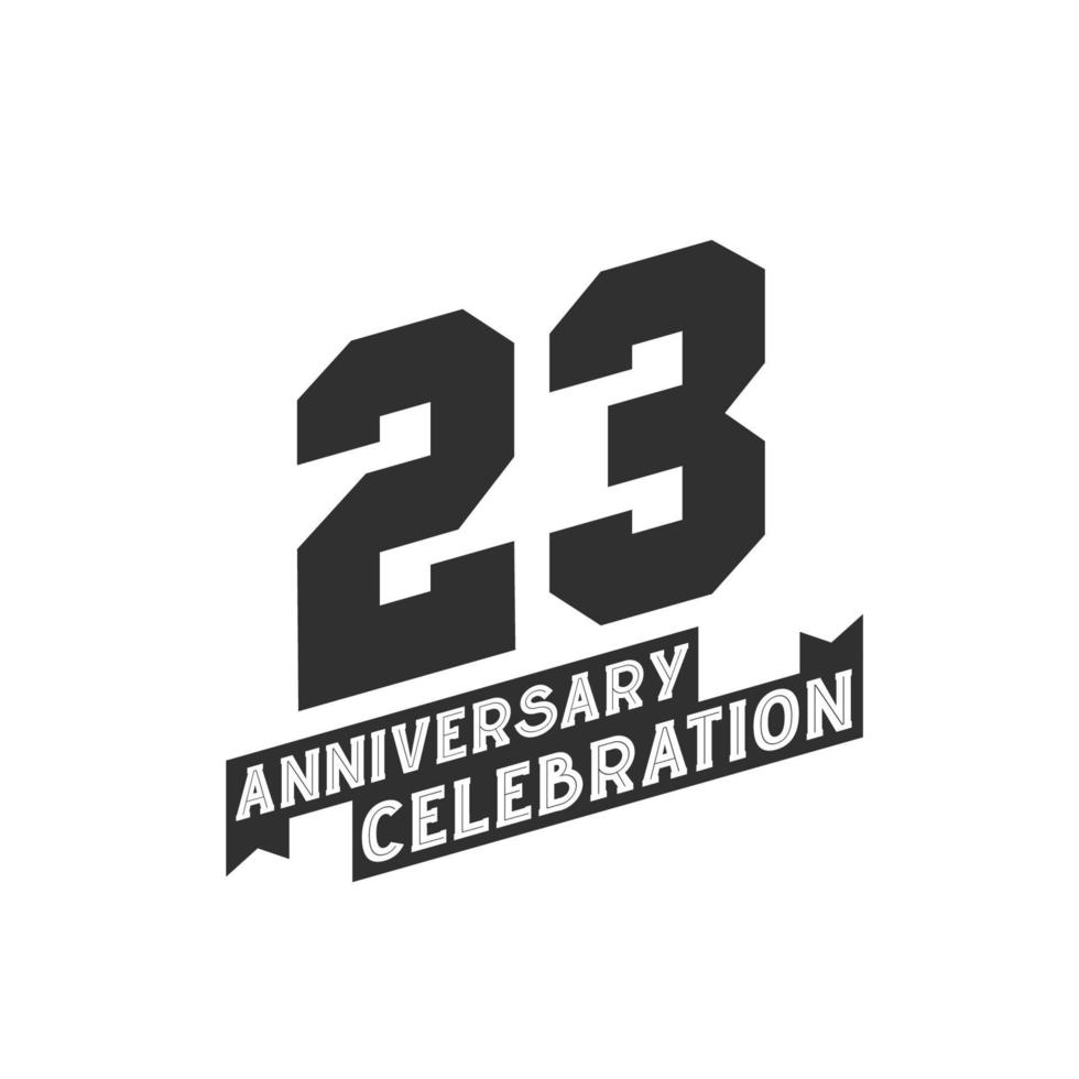 23 anniversario celebrazione saluti carta, 23 anni anniversario vettore