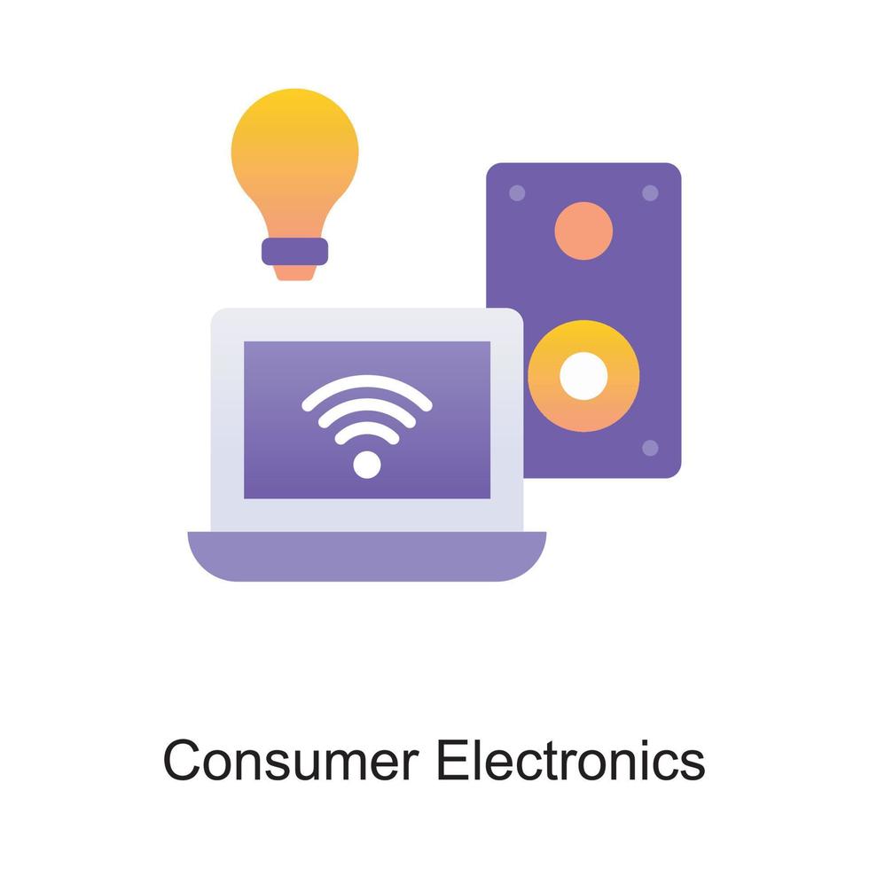 consumatore elettronica vettore schema icona design illustrazione. Internet di cose simbolo su bianca sfondo eps 10 file