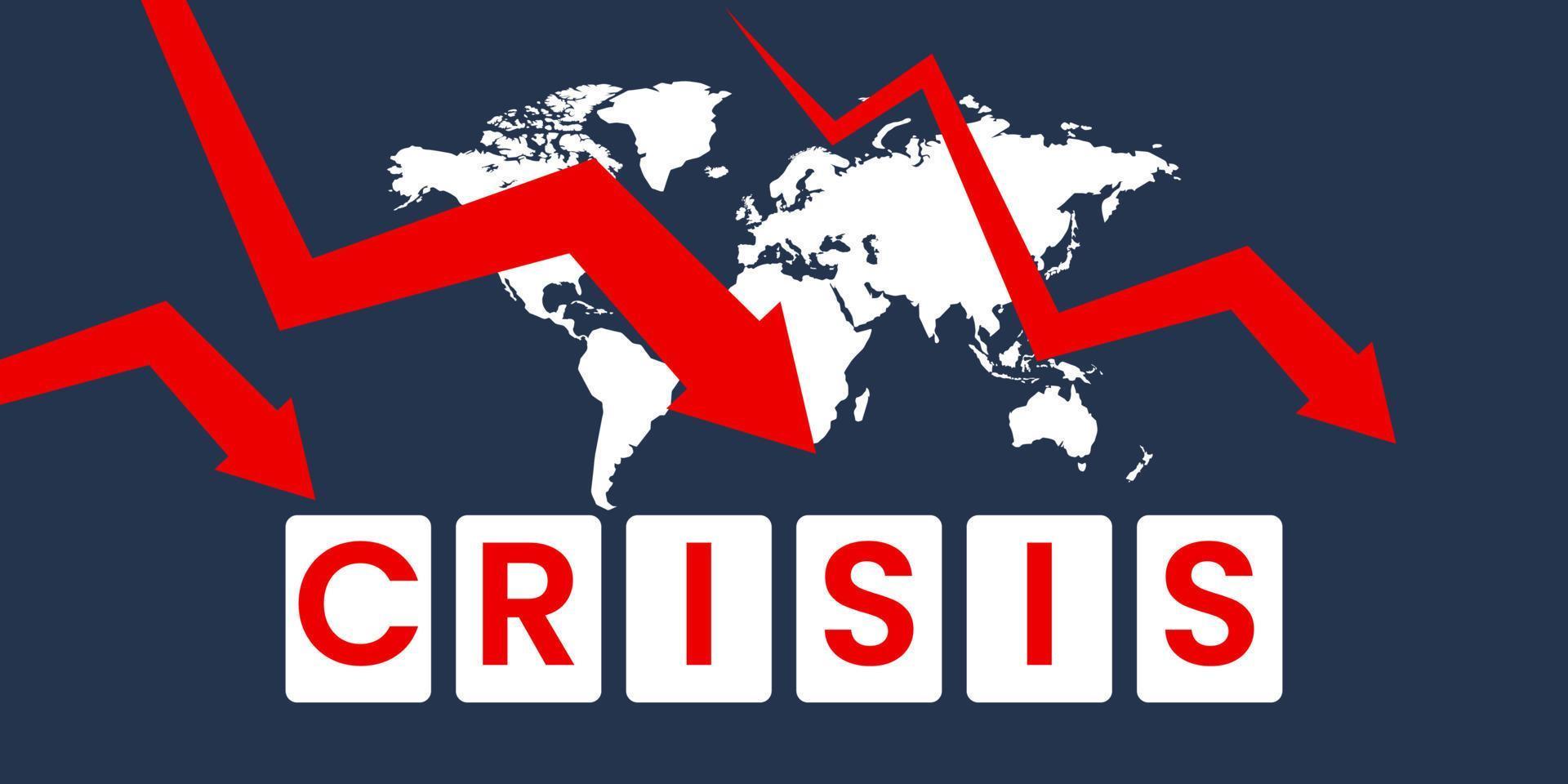 sfondo economia recessione vettore crisi finanza, mercato giù grafico