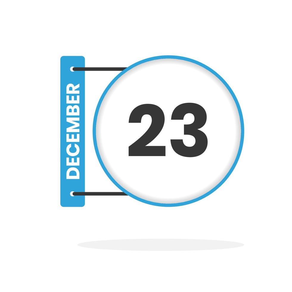 dicembre 23 calendario icona. Data, mese calendario icona vettore illustrazione