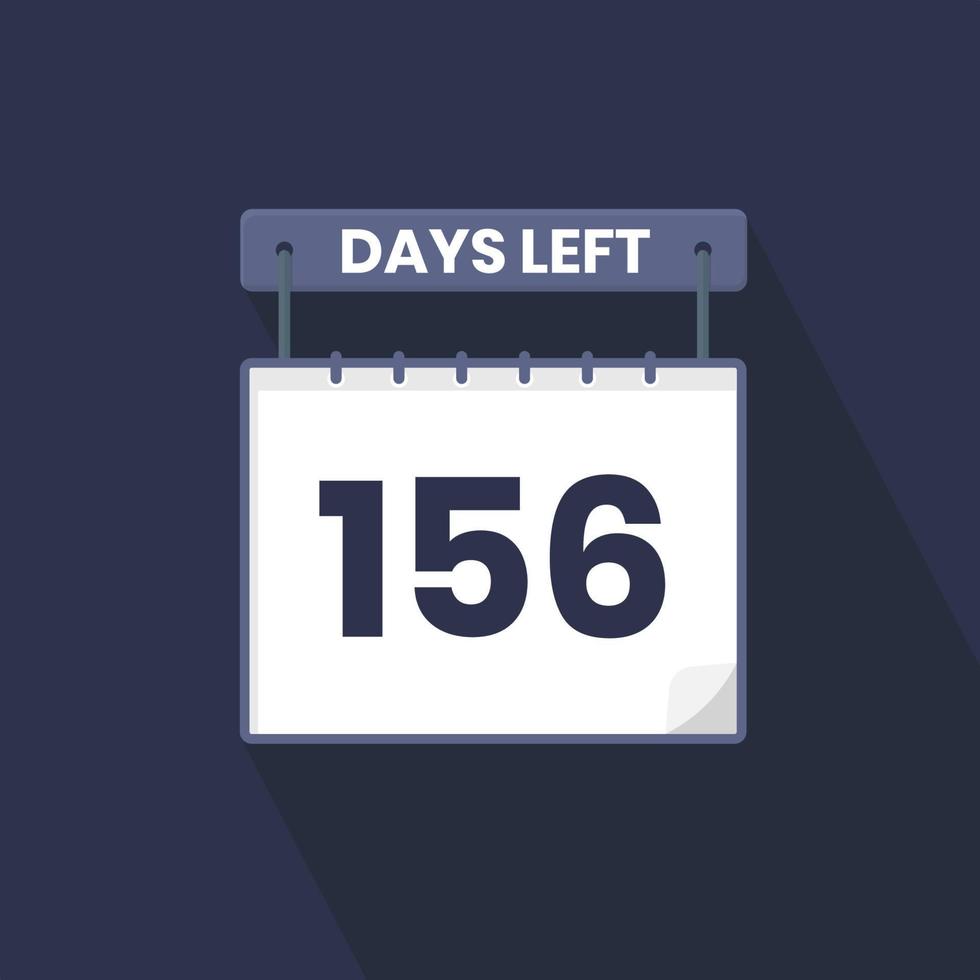 156 giorni sinistra conto alla rovescia per i saldi promozione. 156 giorni sinistra per partire promozionale i saldi bandiera vettore