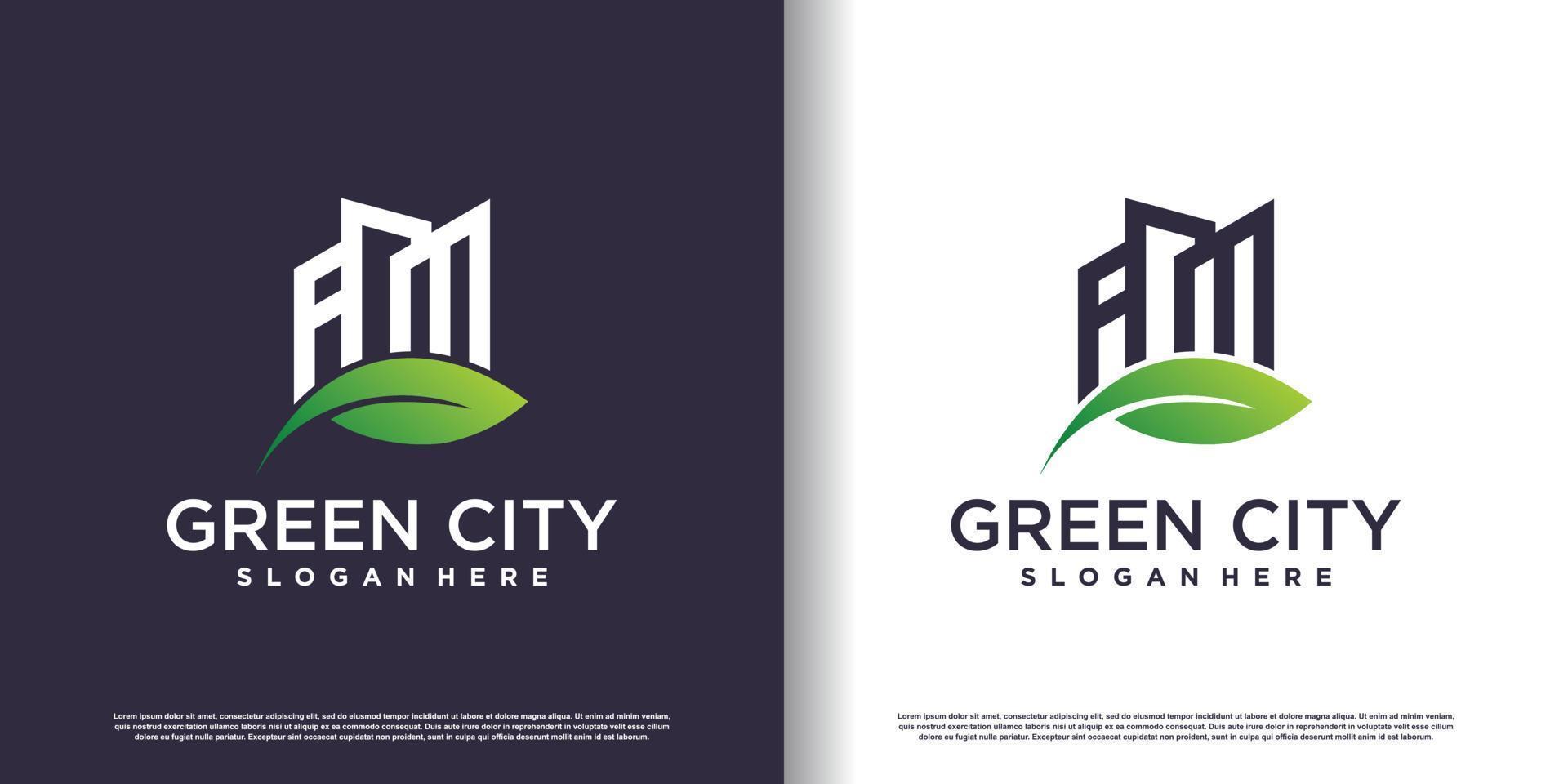 verde Casa logo design modello premio vettore