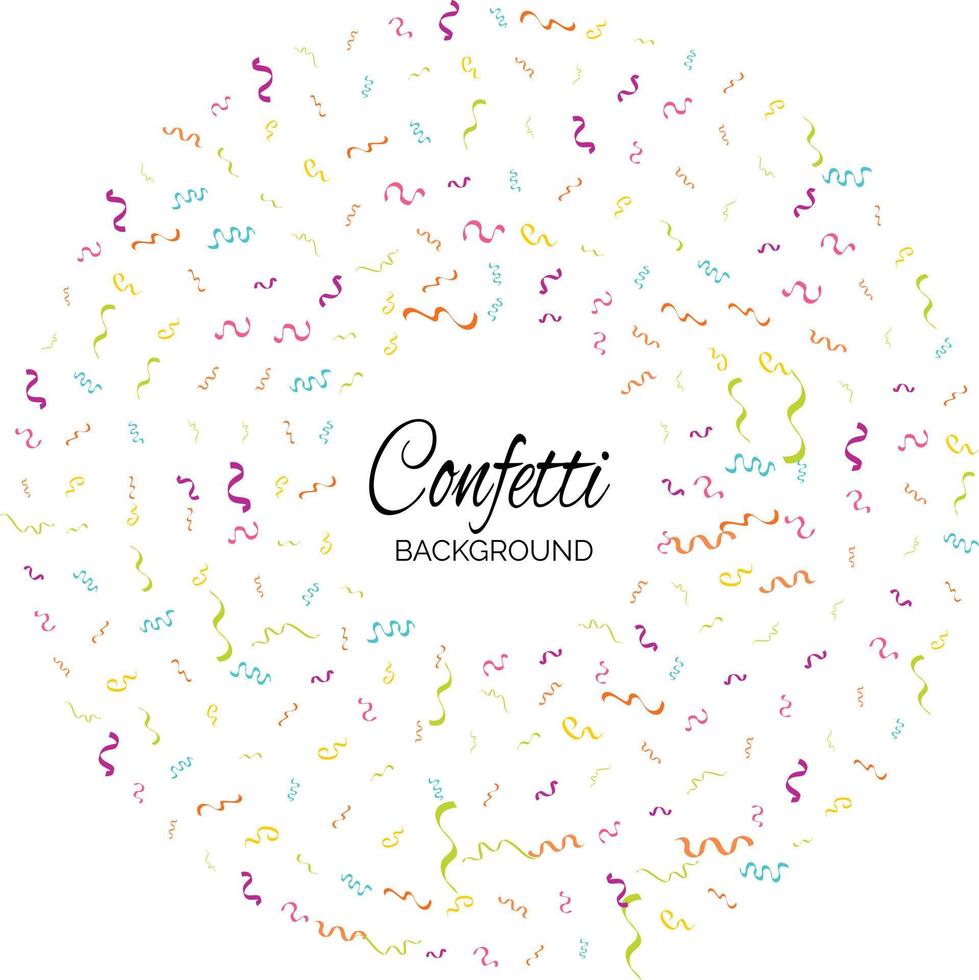 coriandoli concetto design modello vacanza contento giorno. bianca sfondo celebrazione vettore illustrazione.