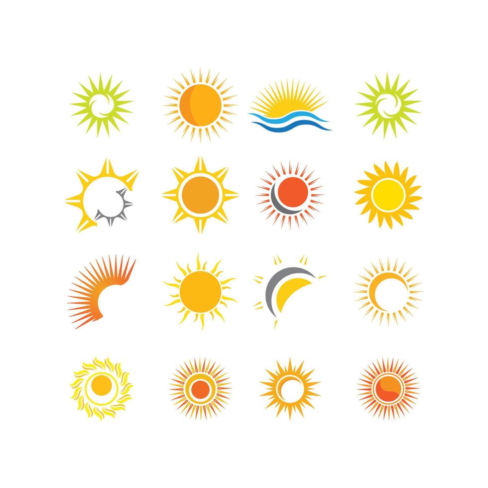 creativo sole concetto logo illustrazione vettore