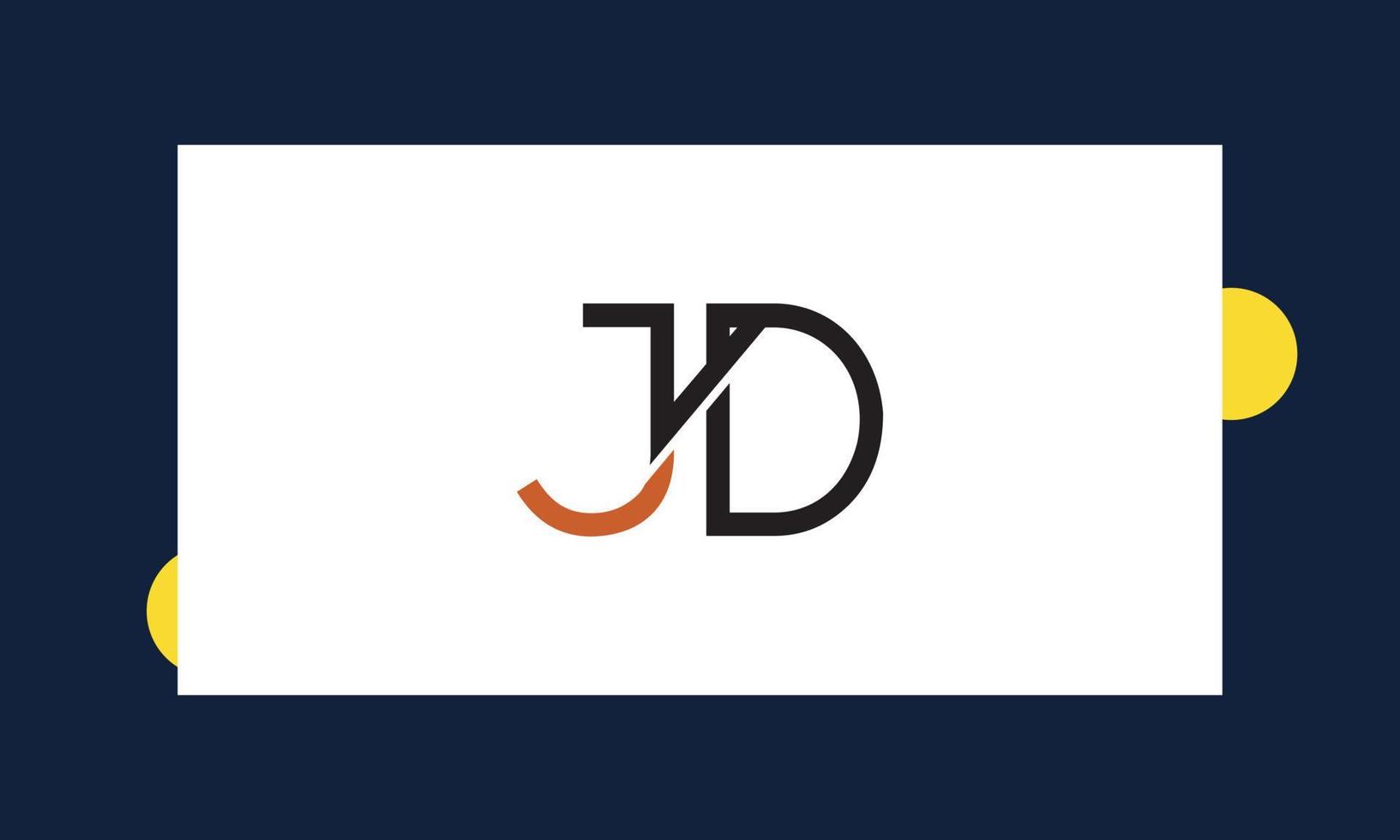 alfabeto lettere iniziali monogramma logo jd, dj, j e d vettore
