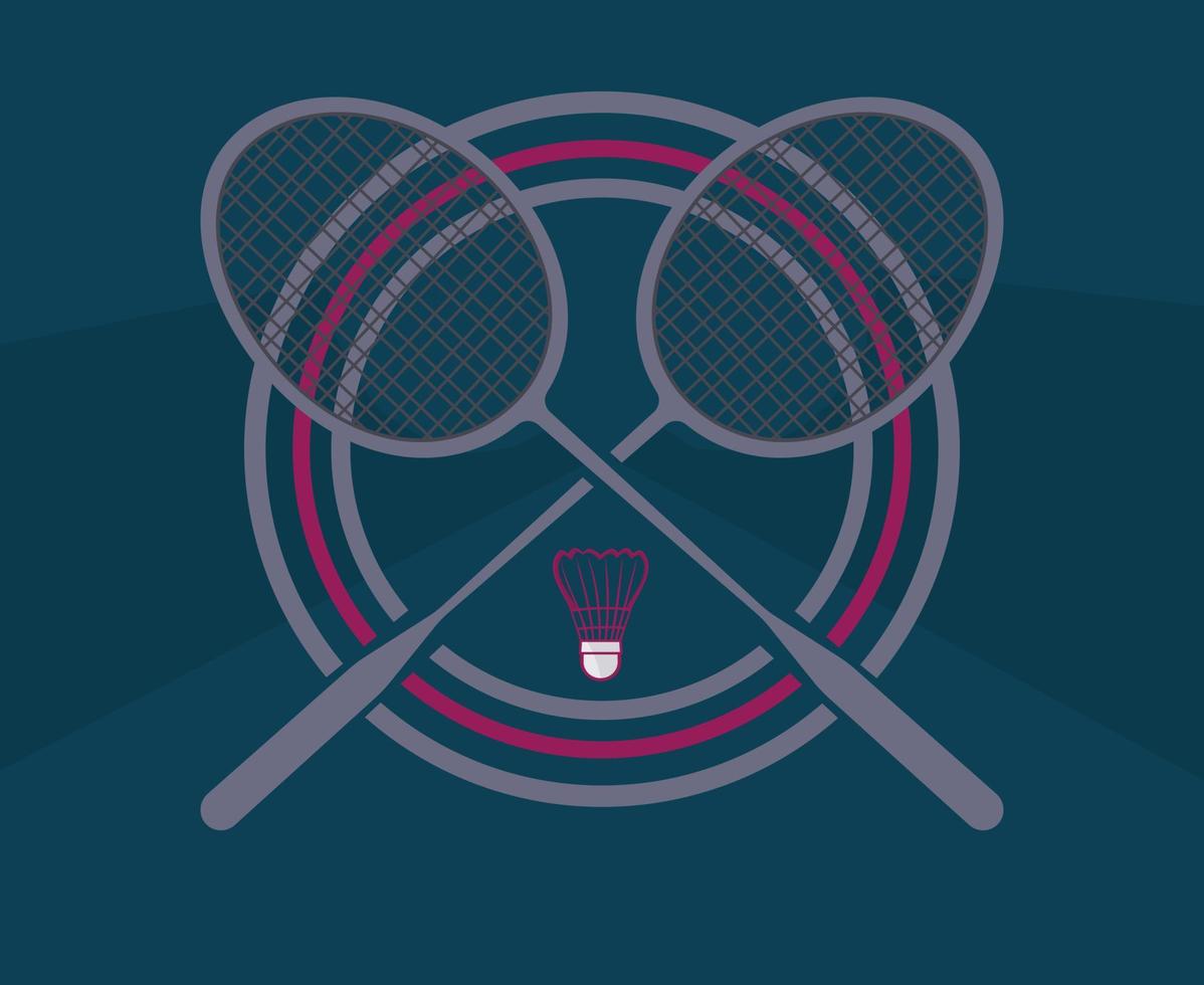 professionale badminton gli sport squadra campionato logo design. badminton sport logo modello vettore. sport club logo concetto. vettore
