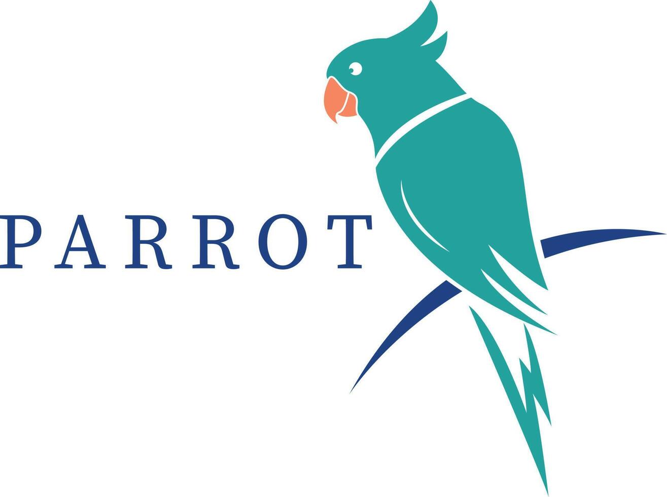 illustrazione vettore grafico di pappagallo uccelli logo design. pappagallo logo design vettore.
