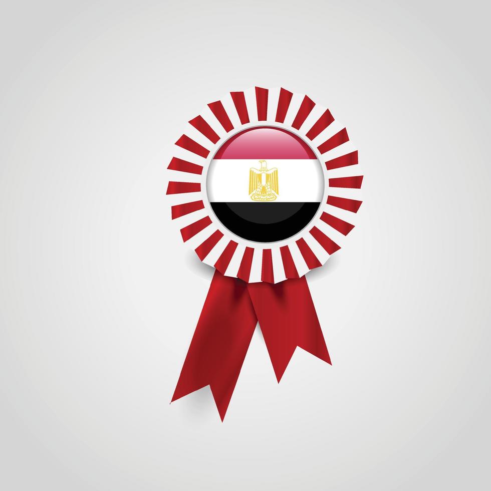 Egitto bandiera nastro bandiera distintivo vettore