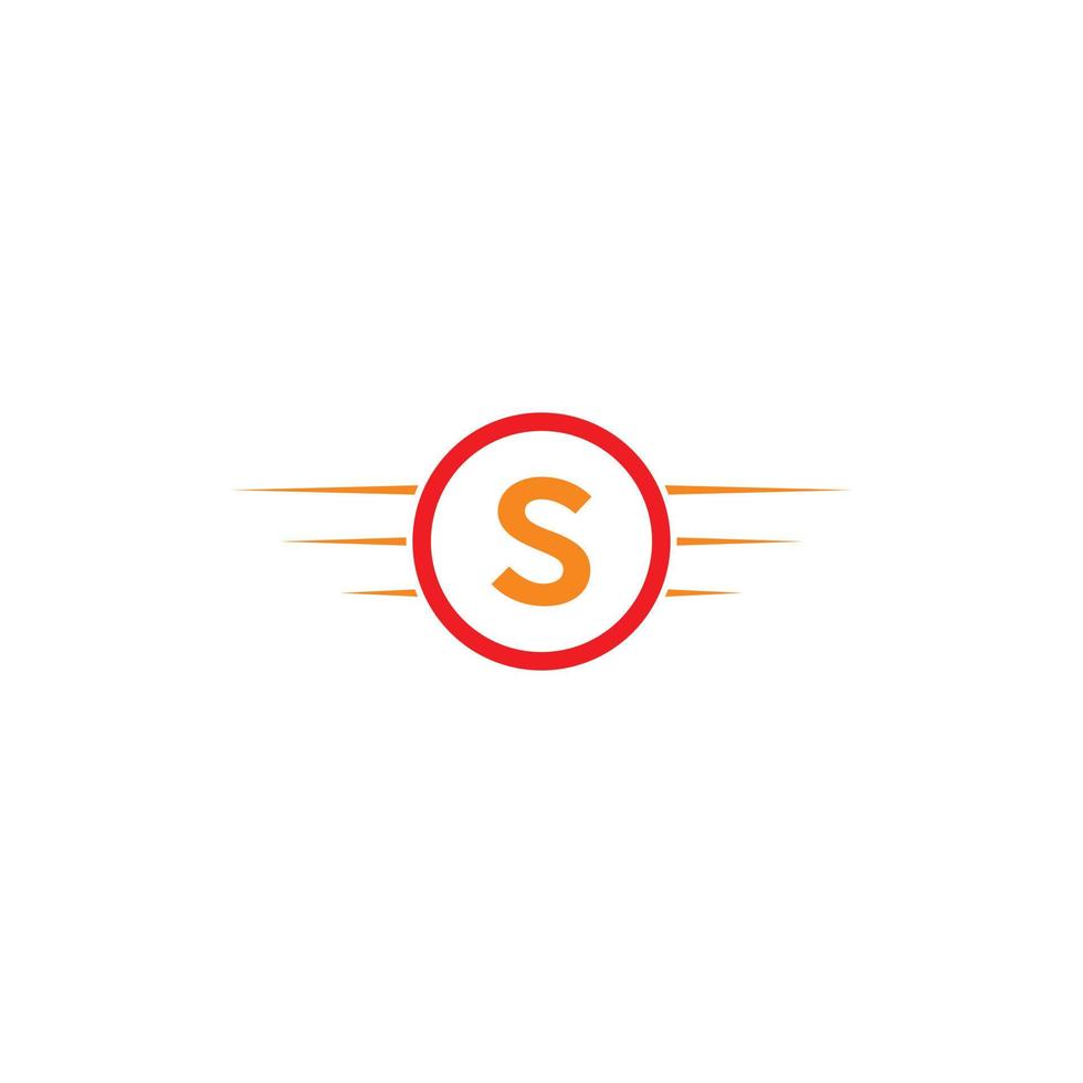 lettera S velocità semplice moderno logo vettore