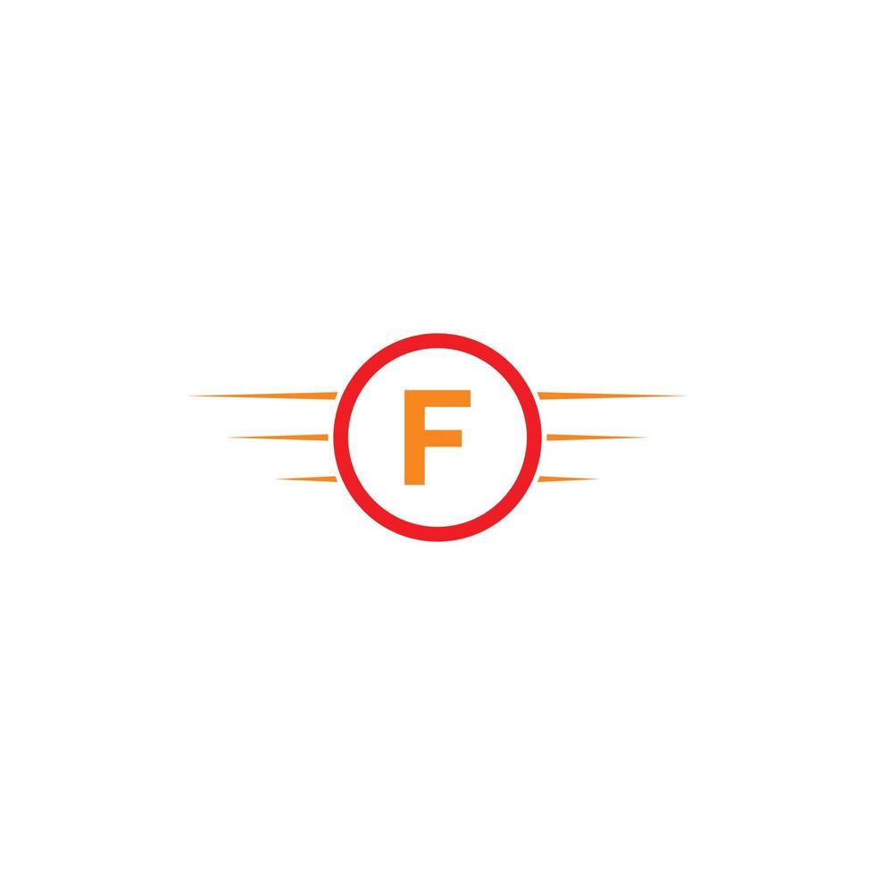 lettera f velocità moderno creativo logo vettore