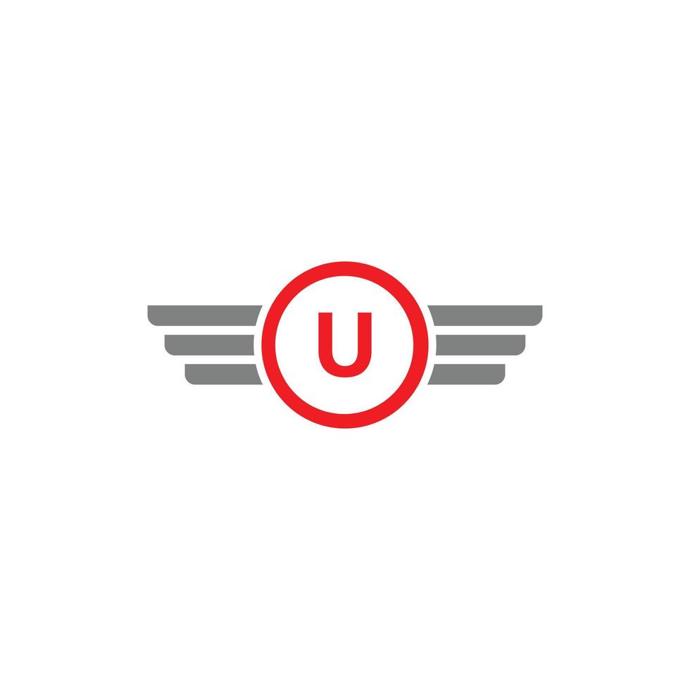 lettera u alato moderno attività commerciale logo vettore