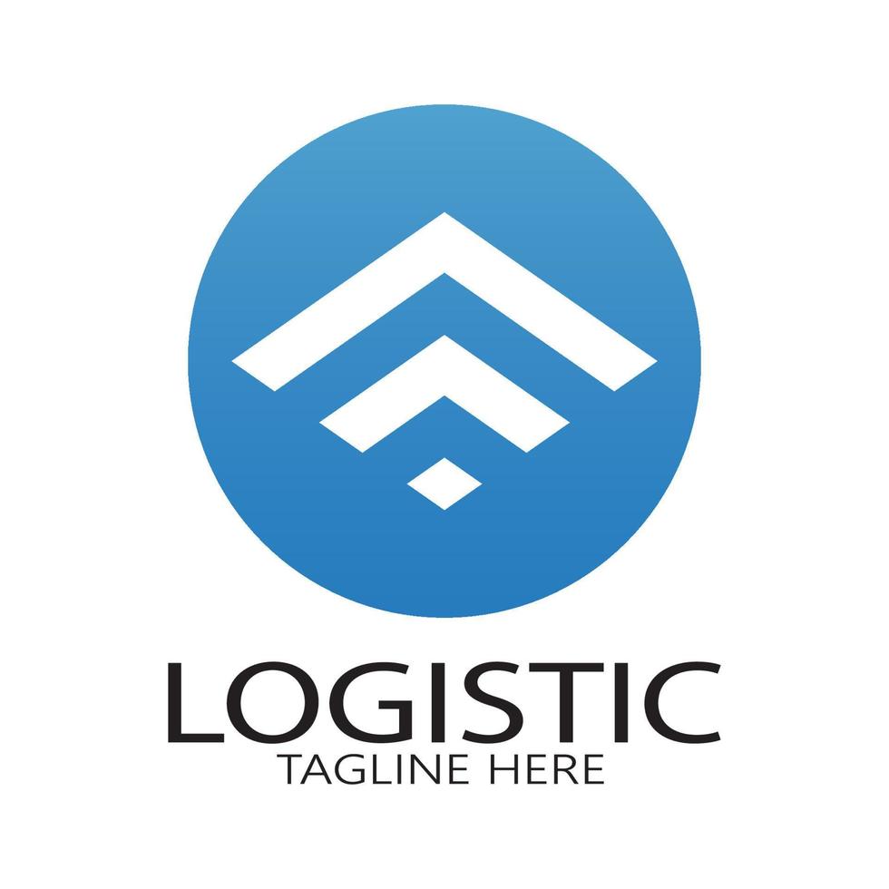 la logistica logo icona illustrazione vettore design distribuzione simbolo consegna di merce economia finanza