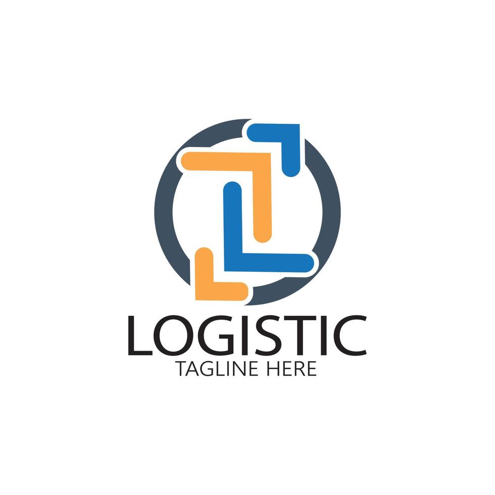 la logistica logo icona illustrazione vettore design distribuzione simbolo consegna di merce economia finanza