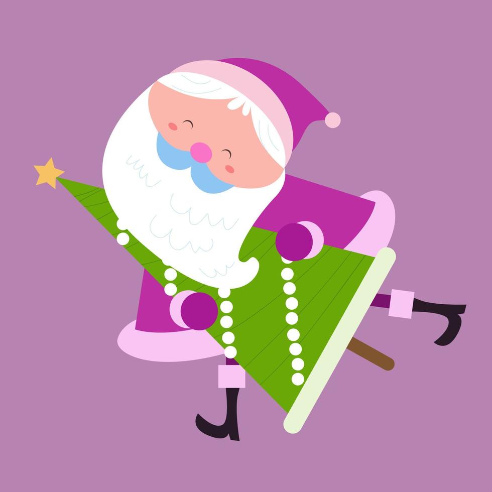 carino Santa Claus personaggio collezione vettore