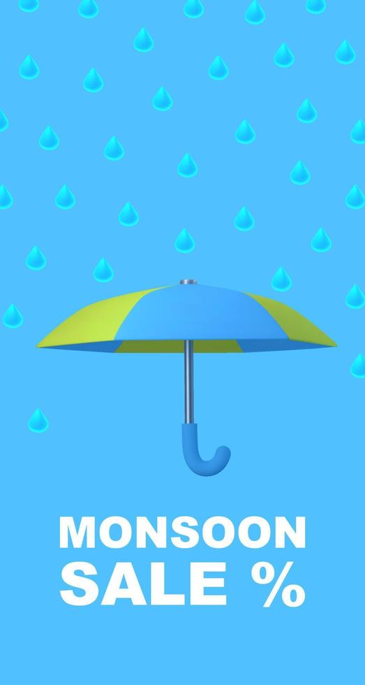 ombrello copertura a partire dal il pioggia 3d illustrazione vettore