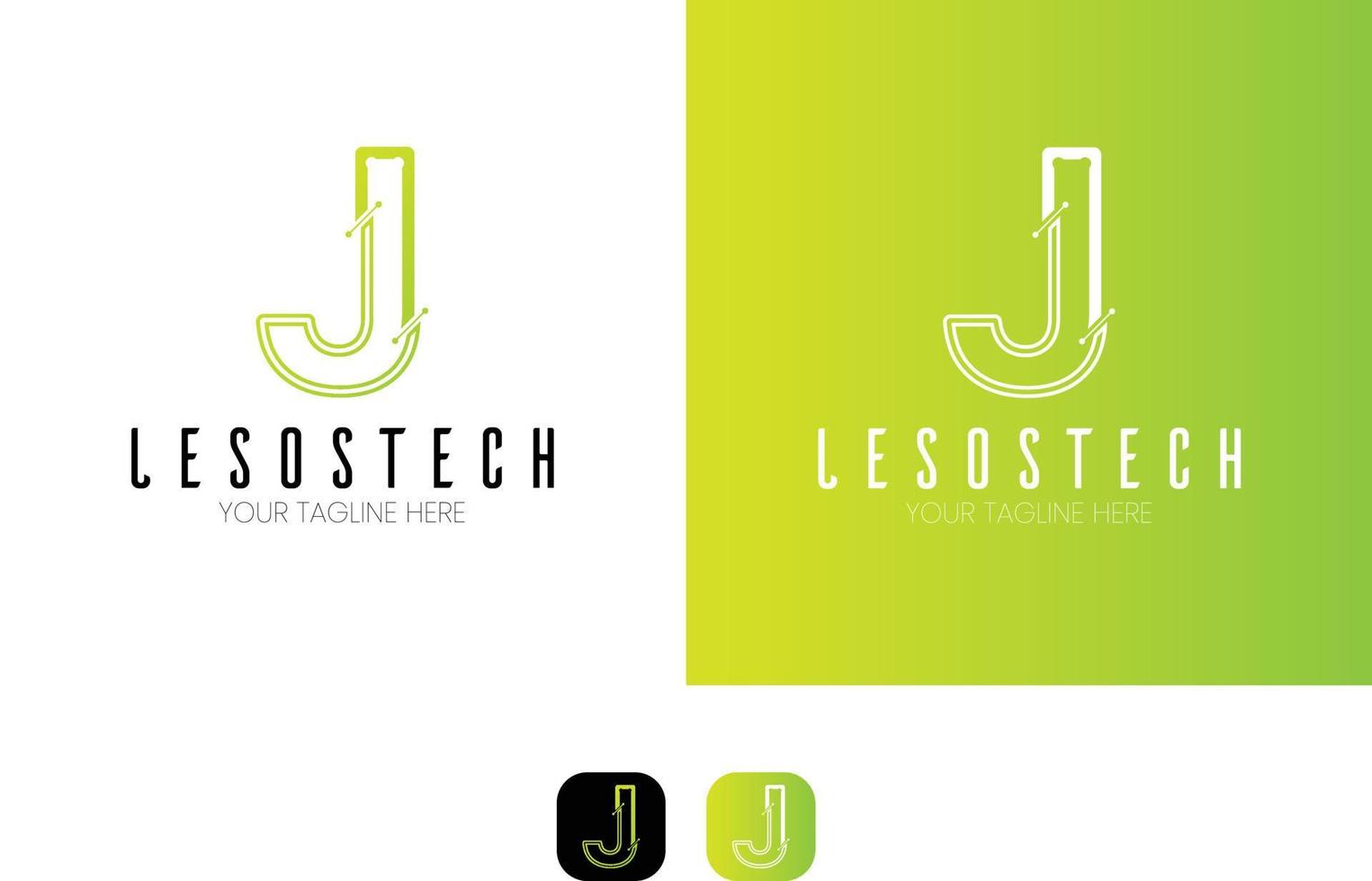 Tech logo design per marca vettore