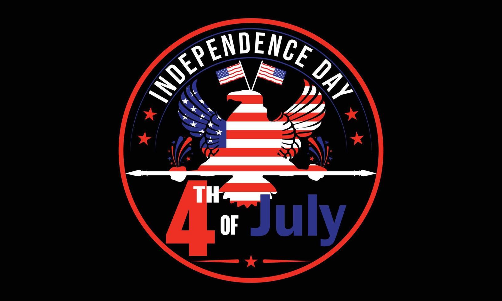 4 ° di luglio indipendenza giorno maglietta design illustrazione. vettore