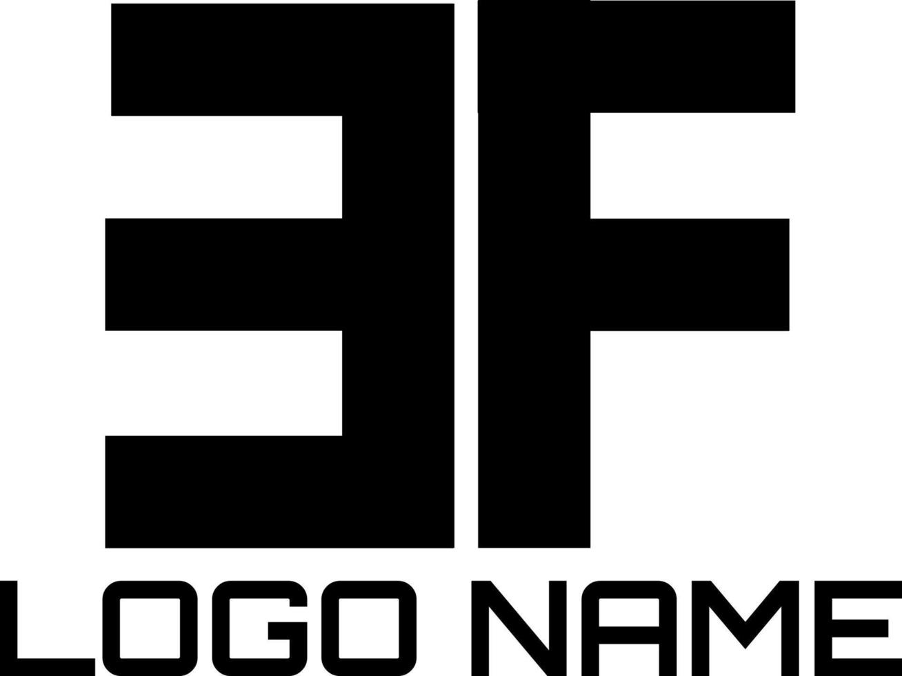 3f alfabeto logo design gratuito vettore
