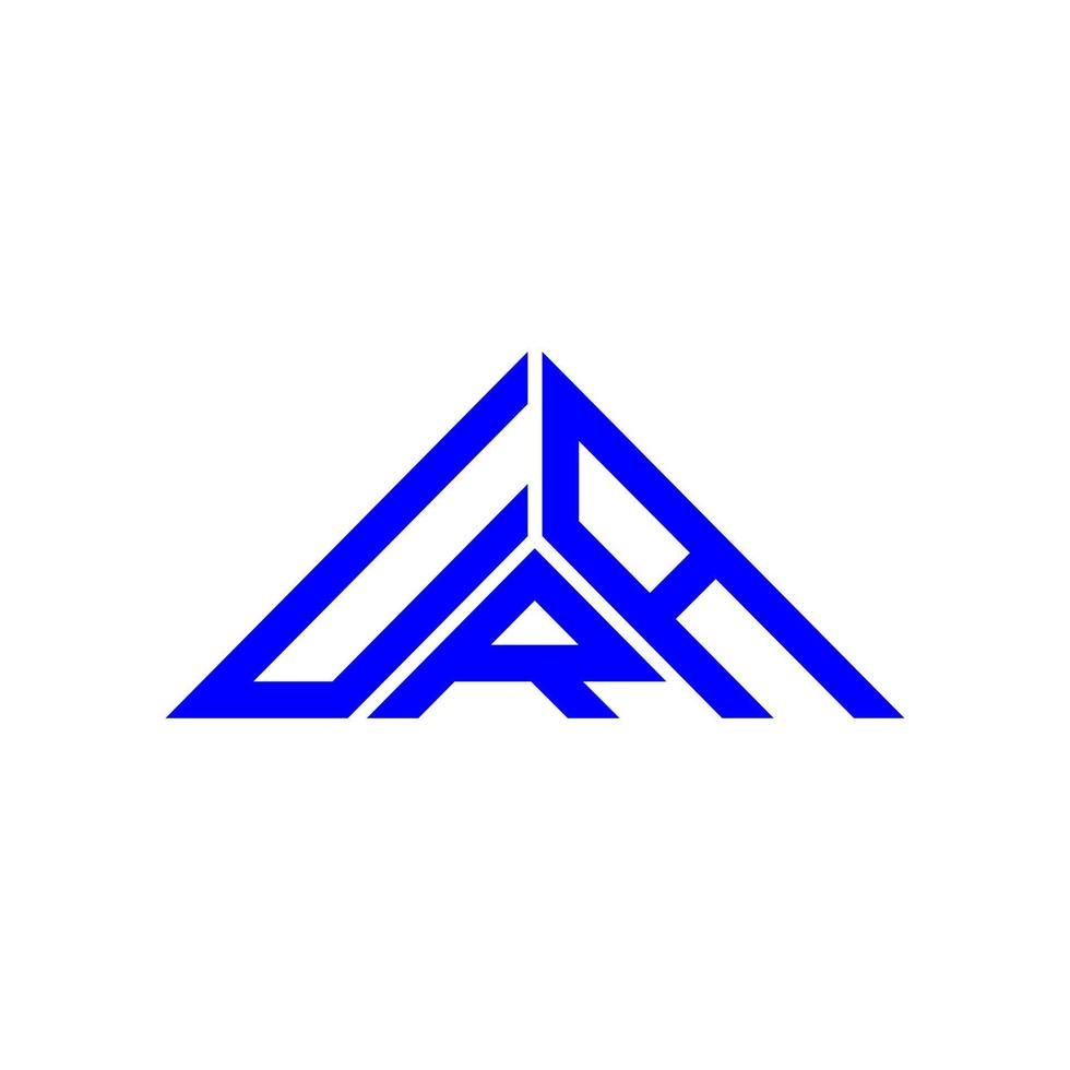 ura lettera logo creativo design con vettore grafico, ura semplice e moderno logo nel triangolo forma.
