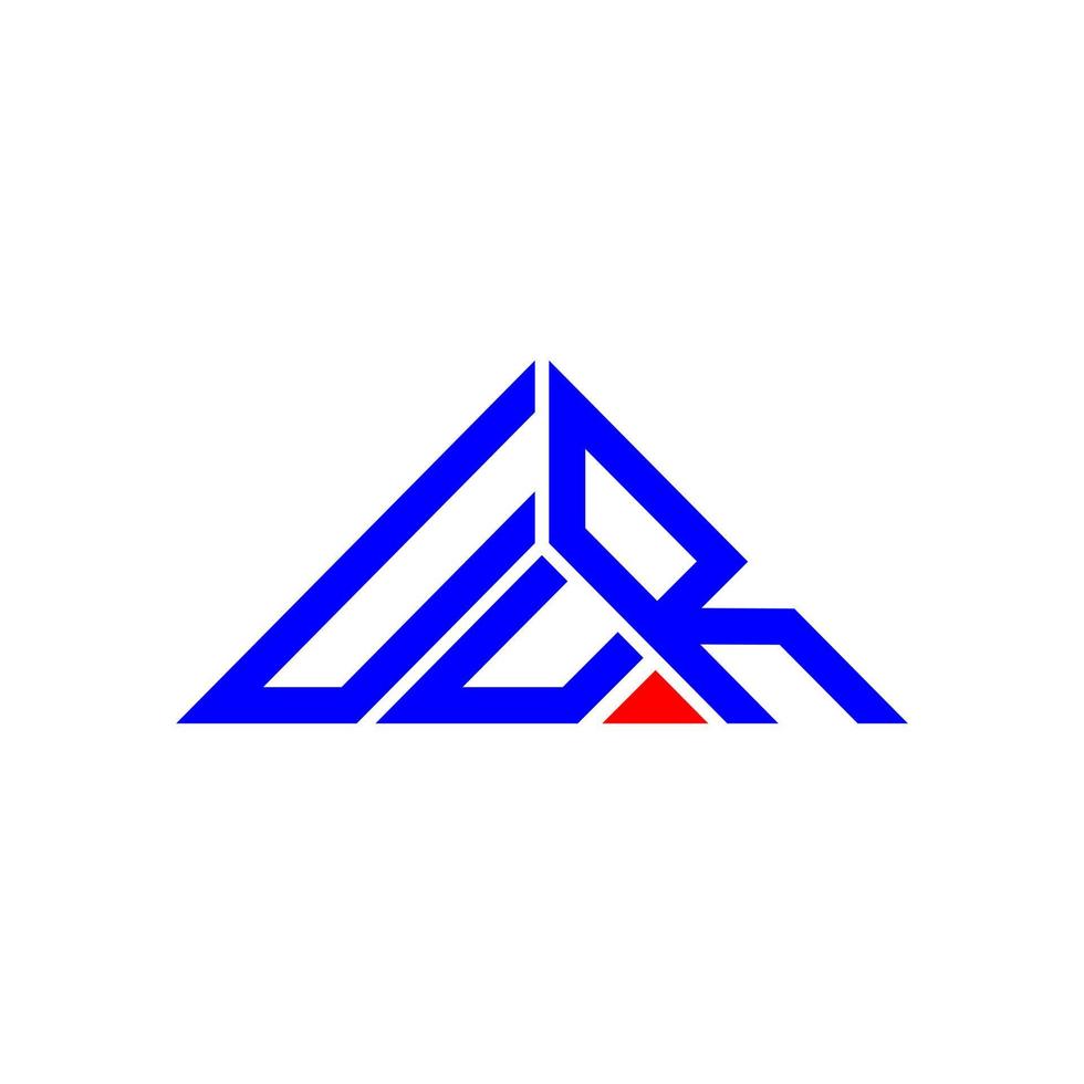 uur lettera logo creativo design con vettore grafico, uur semplice e moderno logo nel triangolo forma.