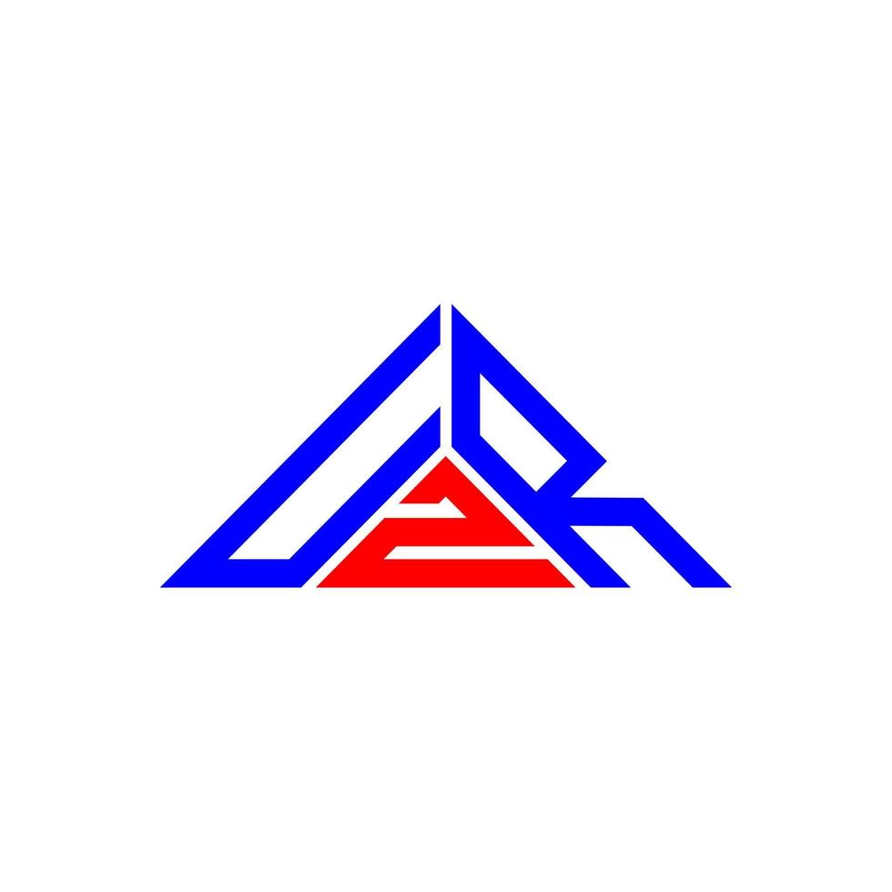 uzr lettera logo creativo design con vettore grafico, uzr semplice e moderno logo nel triangolo forma.