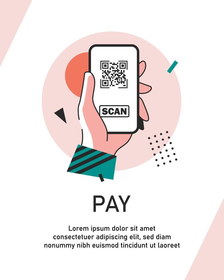 pagamento con smartphone icona, in linea mobile pagamento, piatto design icona vettore illustrazione