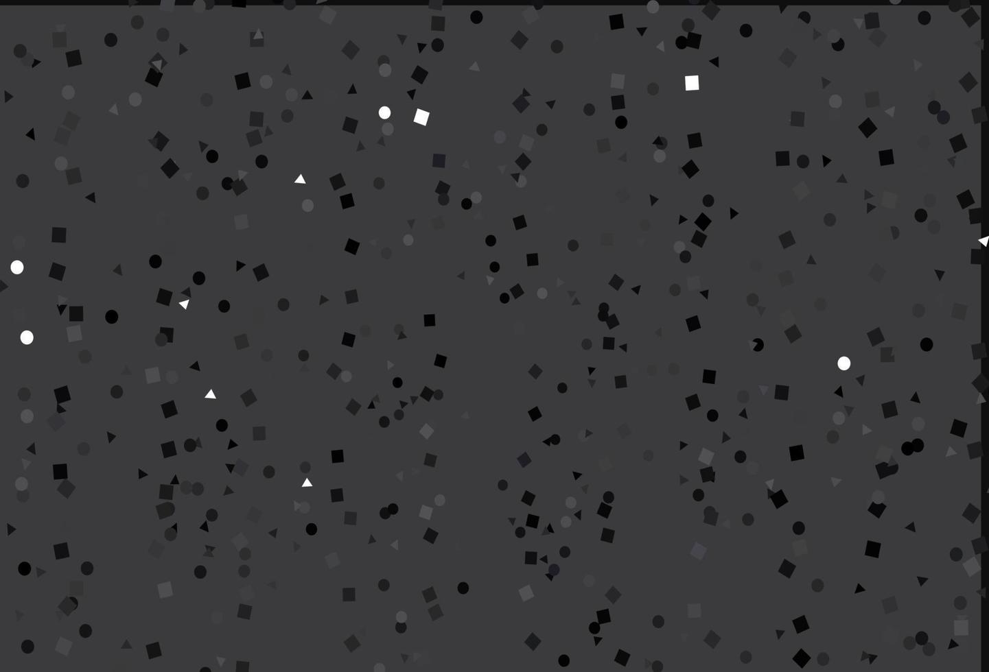 modello vettoriale nero chiaro con cristalli, cerchi, quadrati.