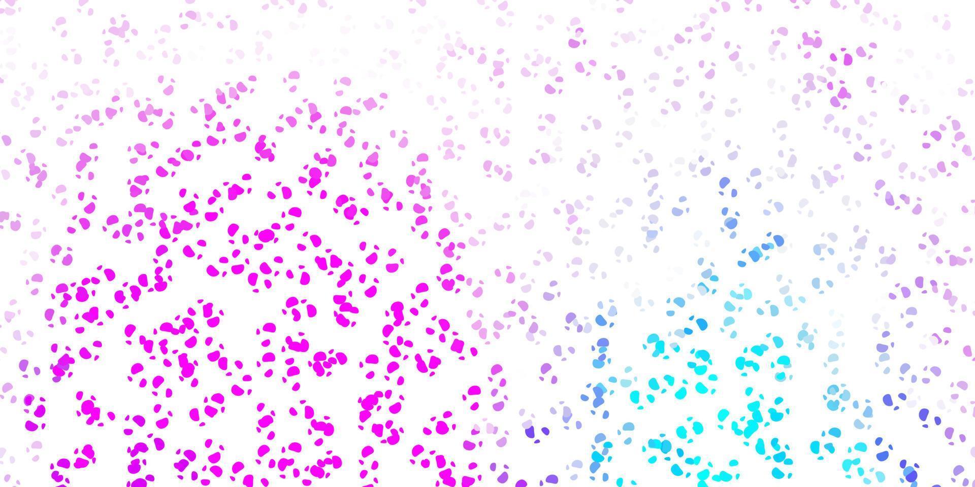 sfondo vettoriale rosa chiaro, blu con forme caotiche.
