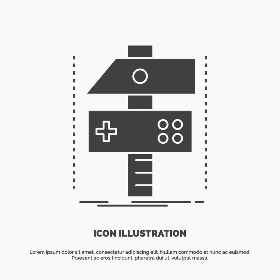 costruire. mestiere. sviluppare. sviluppatore. gioco icona. glifo vettore grigio simbolo per ui e ux. sito web o mobile applicazione