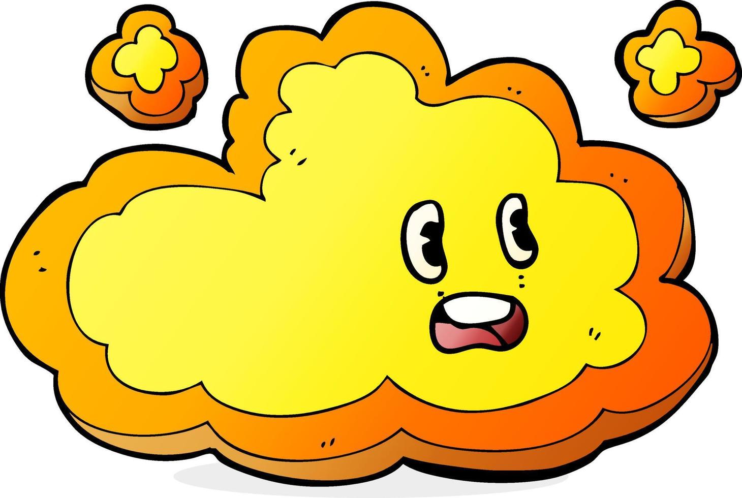 scarabocchio personaggio cartone animato nube vettore