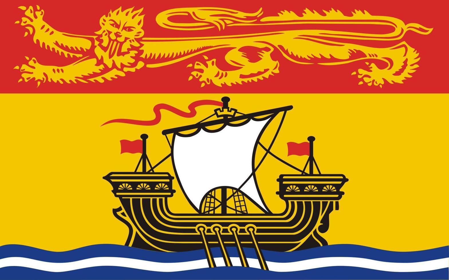 nuovo brunswick bandiera, Provincia di Canada. vettore illustrazione.