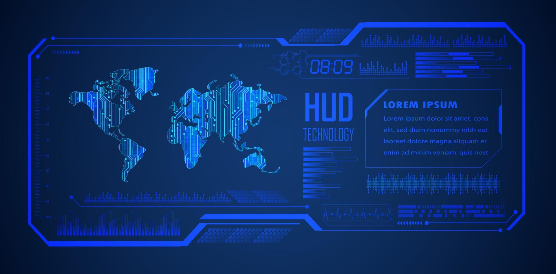 moderno hud tecnologia sfondo vettore